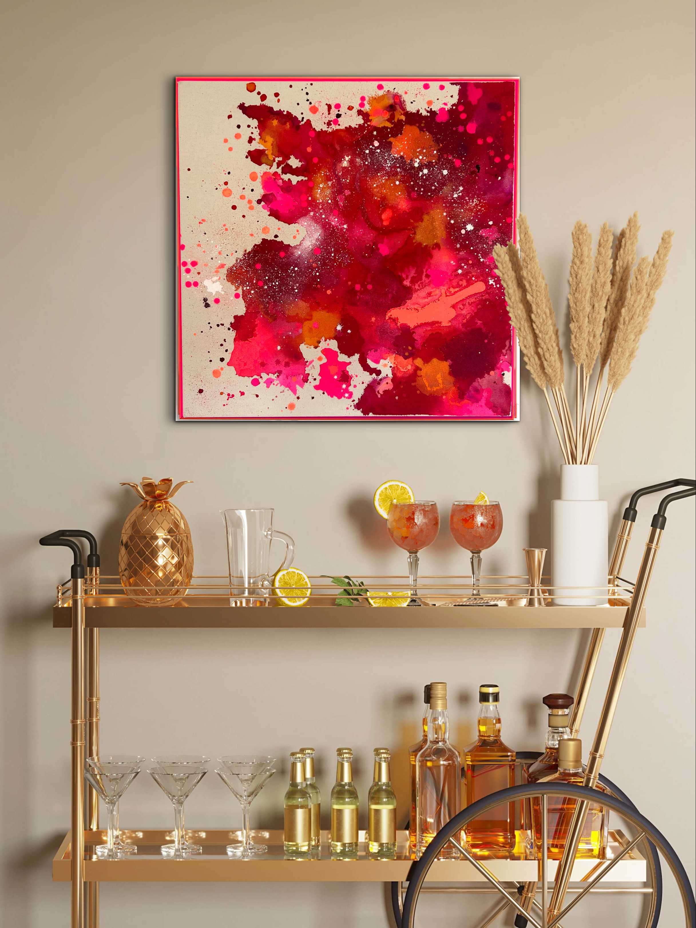 Eruption, 2025, Acryl auf roher Baumwollleinwand, Ansicht 6